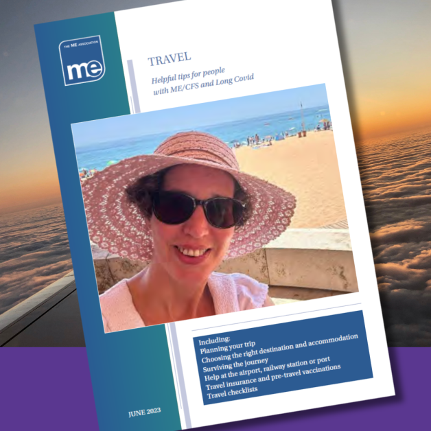Shows front cover of leaflet about Travel guidelines, and image of woman on holiday wearing a sunhat