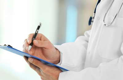 doctor holding clipboard