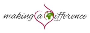 Make a Difference logo with heart and globe