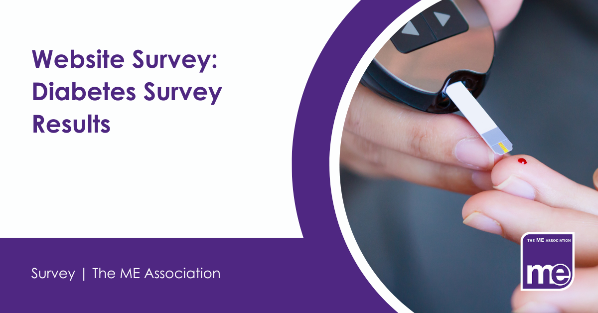 IMAGE DESCRIPTION: Photo of someone testing their blog. Heading - Website Survey: Diabetes Survey Results
