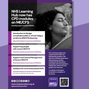 NHS modules posters including information for CPD and patients. This refers to the e-learning hub on the NHS.