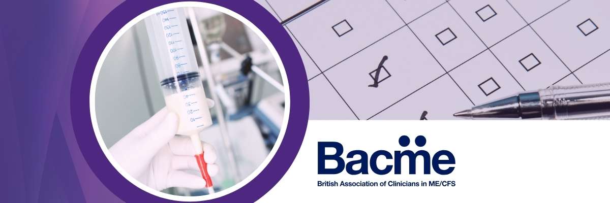 IMAGE DESCRIPTION: Photo of a feeding tube, and the BACME Logo.