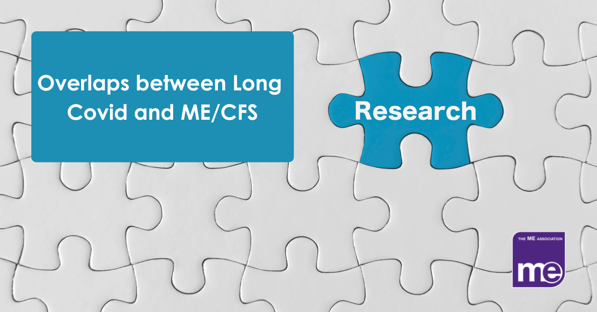 IMAGE DESCRIPTION: An image of a jigsaw puzzle with one piece that reads: Research. The title (top left) and the ME Association logo (bottom right)