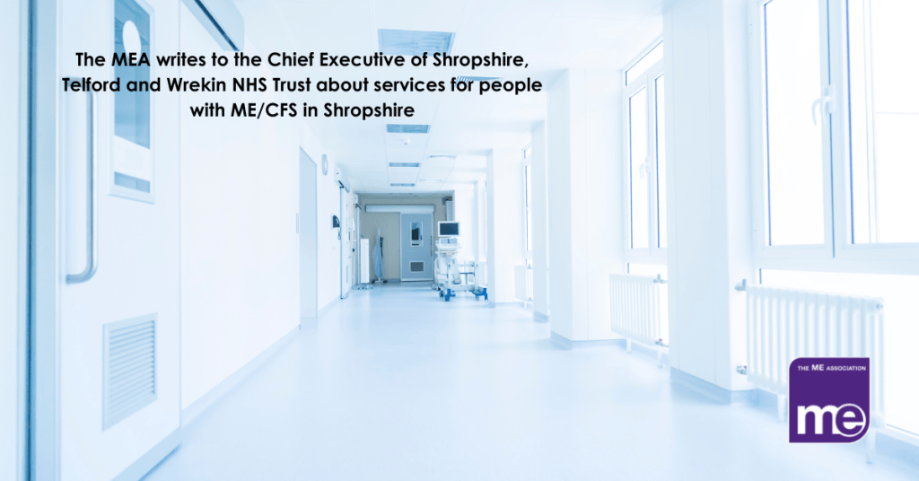 IMAGE DESCRIPTION: An image of a hospital corridor. The title top left and the ME Association (bottom right).