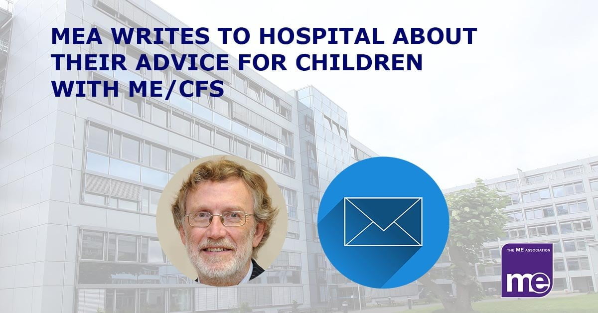 ME Association writes to East Kent Hospitals University NHS Foundation Trust about their information leaflet on Physiotherapy for children with ME/CFS