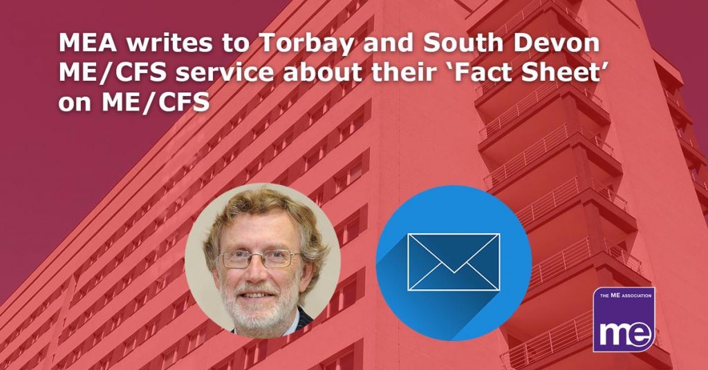 Letter to South Devon and Torbay ME CFS service