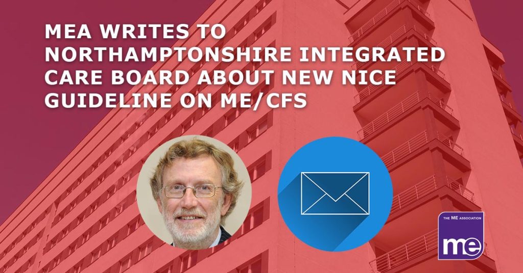 MEA letter to Northamptonshire care trust about NICE guideline